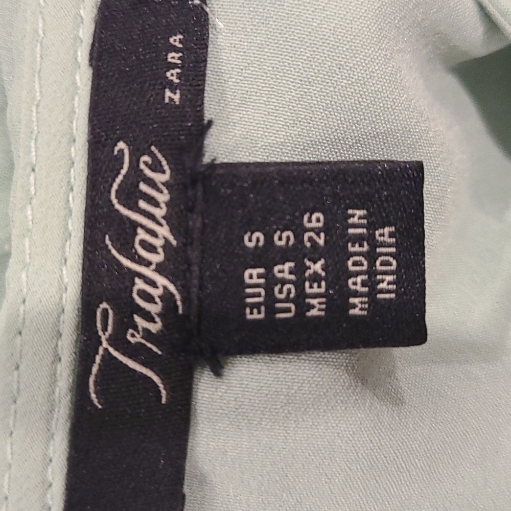 Zara Mint Green sleeveless dress with beaded shoulders - Picture 7 of 8